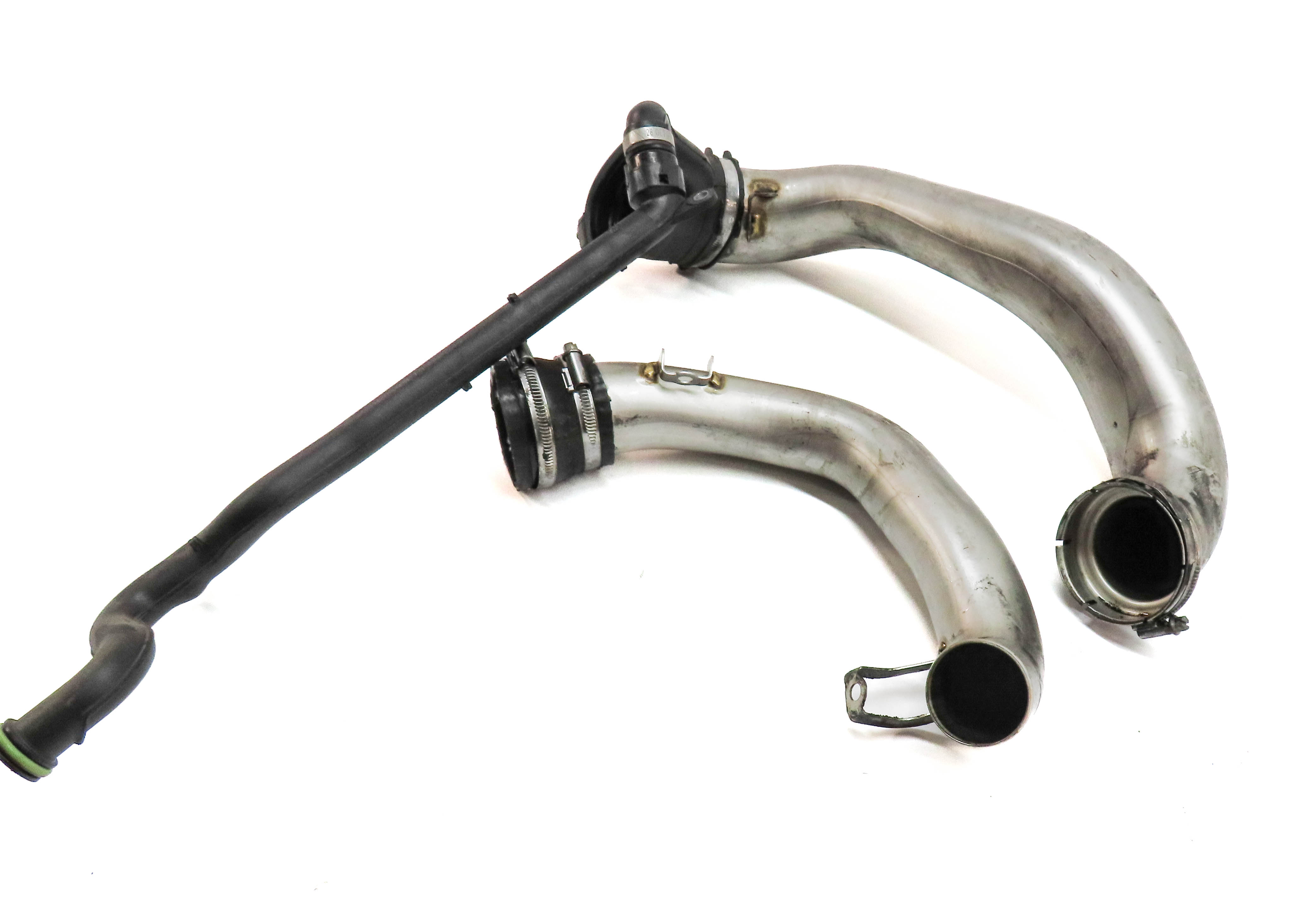 14 MERCEDES GL450 (X166) 4.6L RIGHT PASSENGER ENGINE AIR INTAKE PIPE HOSE SET/2 — exact item pictured